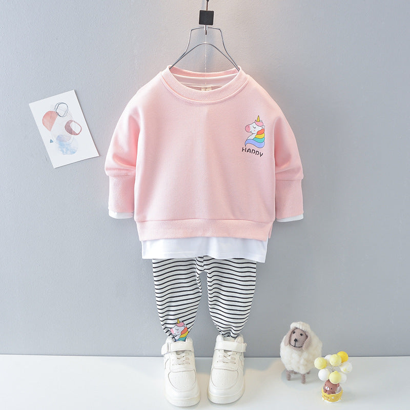 [368557] - Setelan Sweater Anak Fashionable - Motif Happy Unicorn