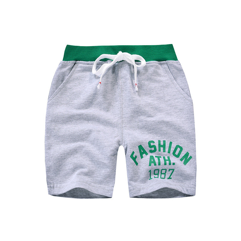[370101-LIGHT GRAY] - Celana Santai Anak / Celana Pendek Anak - Motif Fashion 1987