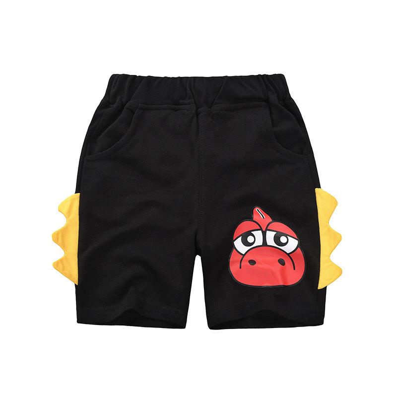 [370121-BLACK] - Celana Santai 3D Anak / Celana Pendek Anak - Motif Baby Dino