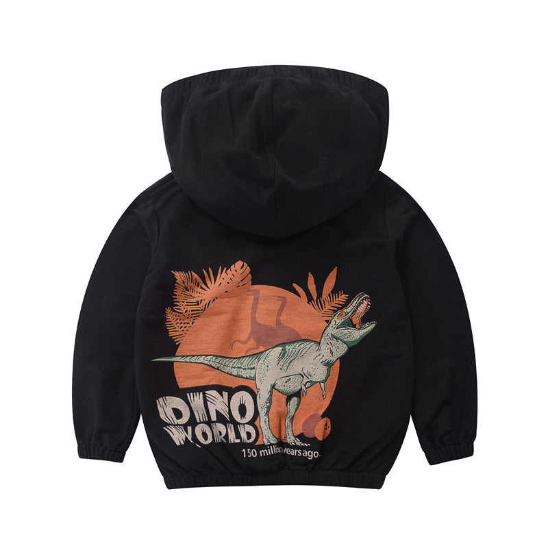 [370139] - Jaket Hoodie Anak / Jaket Atasan Anak - Motif Dino World
