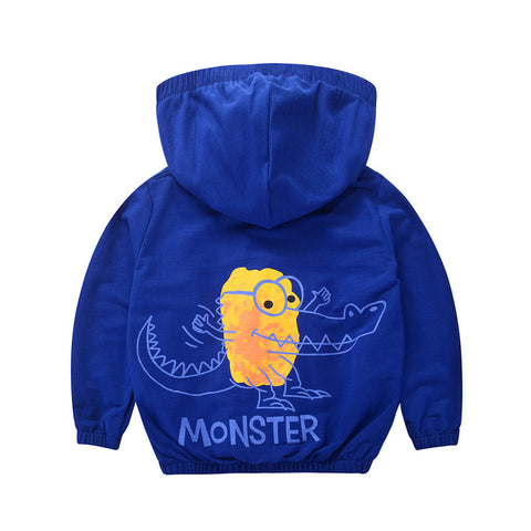 [370140] - Jaket Hoodie Anak / Jaket Atasan Anak - Motif Crocodile Monster