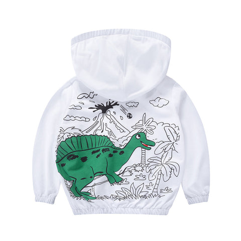 [370141] - Jaket Hoodie Anak / Jaket Atasan Anak - Motif Dinos Residence