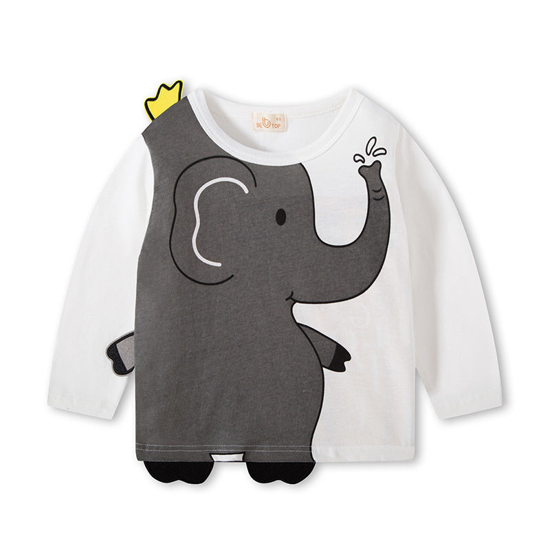 [370199-ELEPHANT] - Atasan 3D Kaos Trendi Anak Import - Motif Big Elephant