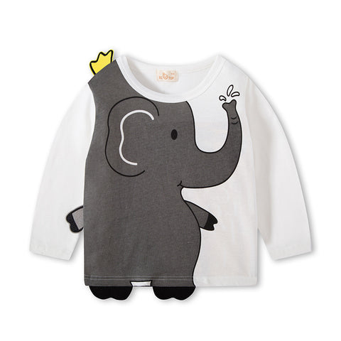 [370199-ELEPHANT] - Atasan 3D Kaos Trendi Anak - Motif Big Elephant
