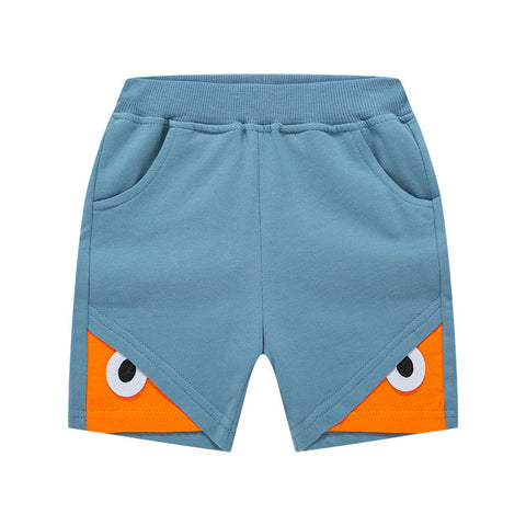 [370208-BLUE] - Celana Santai Anak - Motif Ferocious Eyes