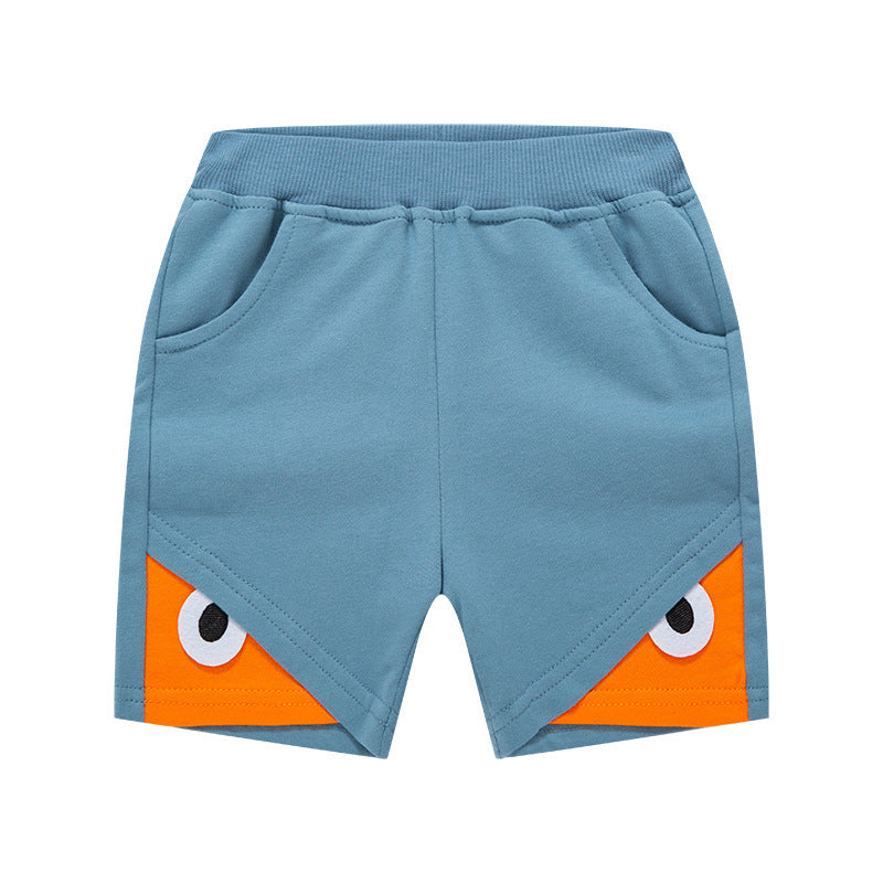 [370208-BLUE] - Celana Santai Anak - Motif Ferocious Eyes