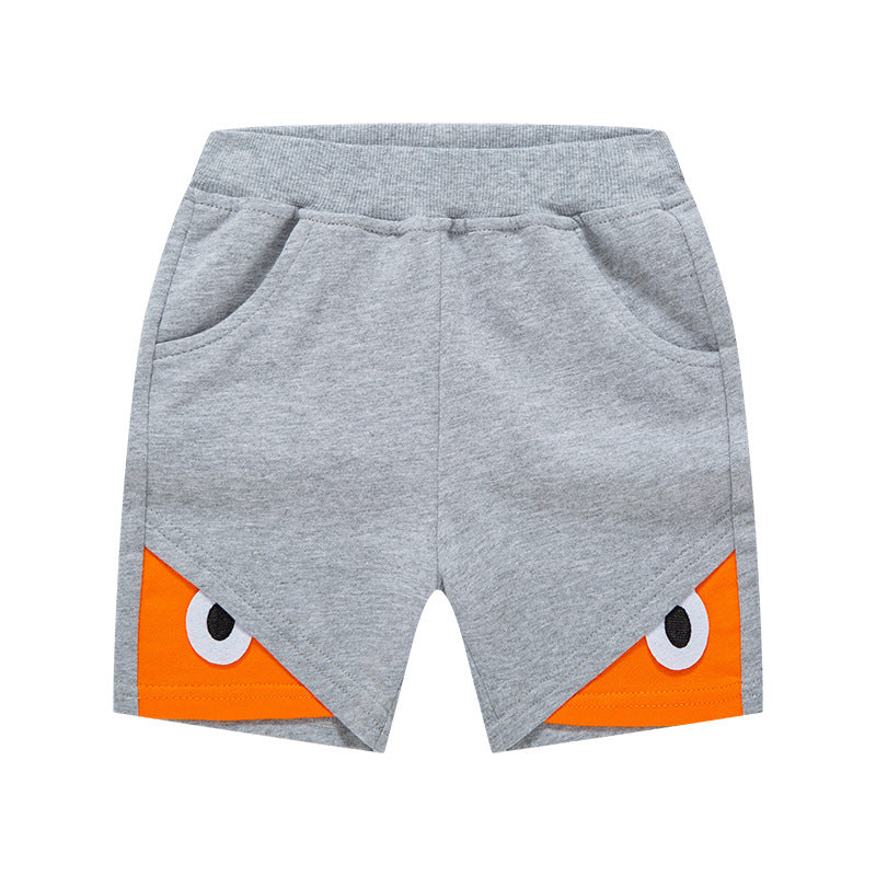 [370208-GRAY] - Celana Santai Anak - Motif Ferocious Eyes