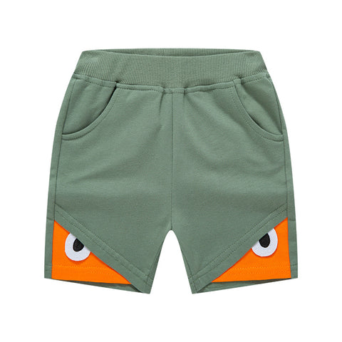 [370208-GREEN] - Celana Santai Anak - Motif Ferocious Eyes
