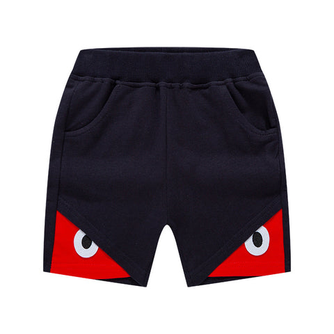 [370208-NAVY] - Celana Santai Anak - Motif Ferocious Eyes
