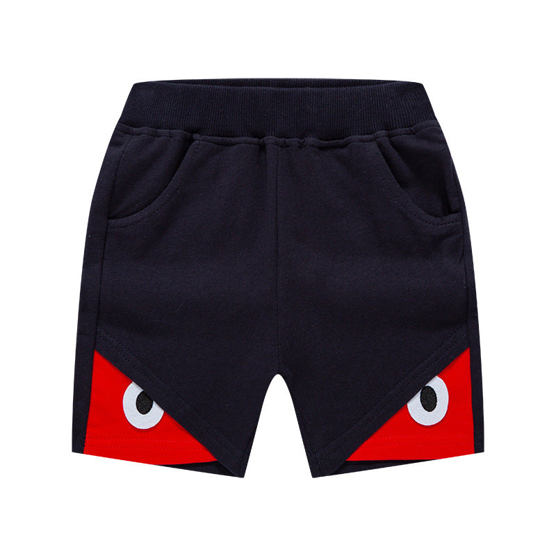 [370208-NAVY] - Celana Santai Anak - Motif Ferocious Eyes