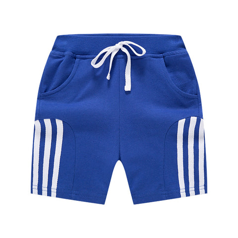 [370214-BLUE] - Celana Santai Anak - Motif Plain Lines