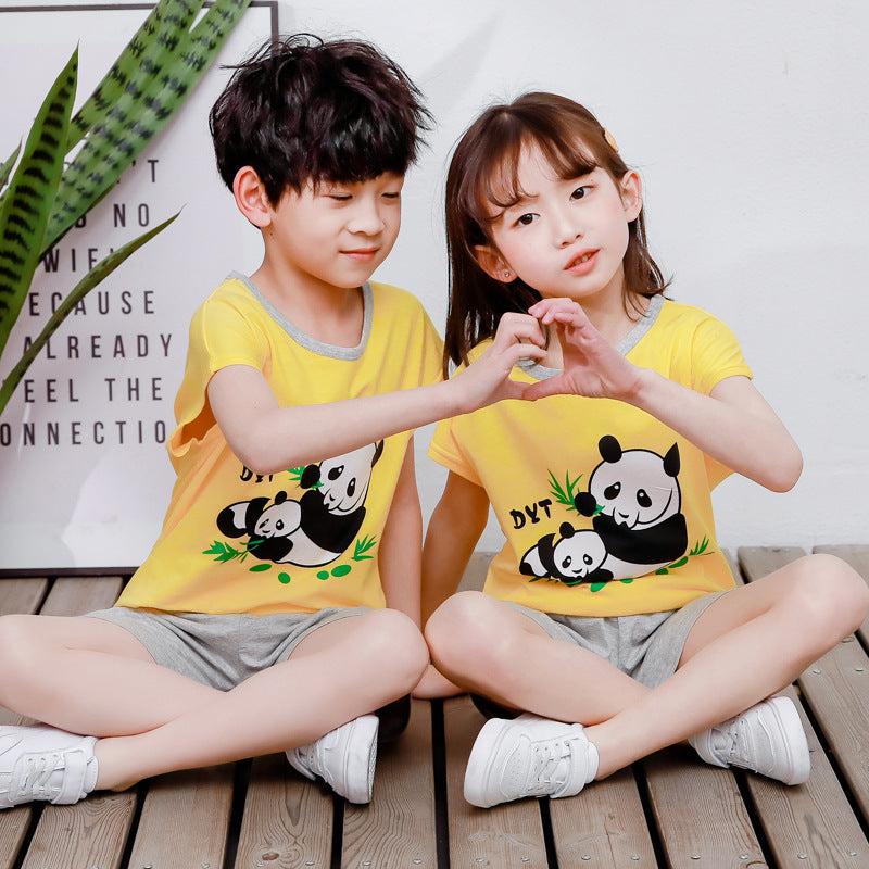 [371163] - Baju Setelan Anak / Setelan Summer Anak - Motif Panda Family