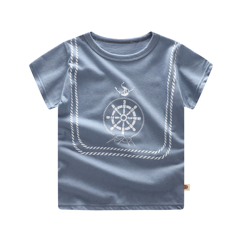 [371186] - Baju Atasan Anak / Kaos Summer Anak - Motif Steering Boat