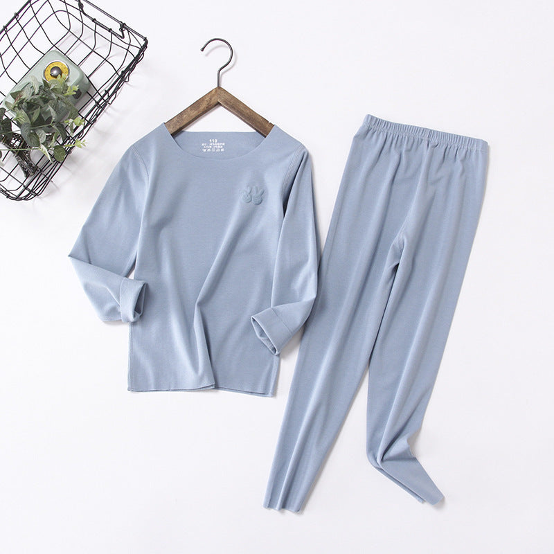 [371213-LIGHT BLUE] - Piyama Polos Anak / Baju Tidur Anak Import - Motif Plain Color
