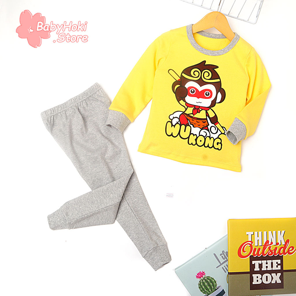 [371239] - Piyama Anak / Baju Tidur Anak Import - Motif Monkey Hero
