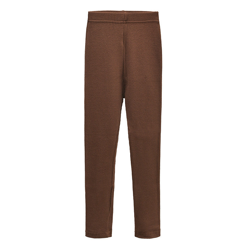 [371292-BROWN] - Celana Santai Anak / Celana Legging Anak - Motif Solid Color