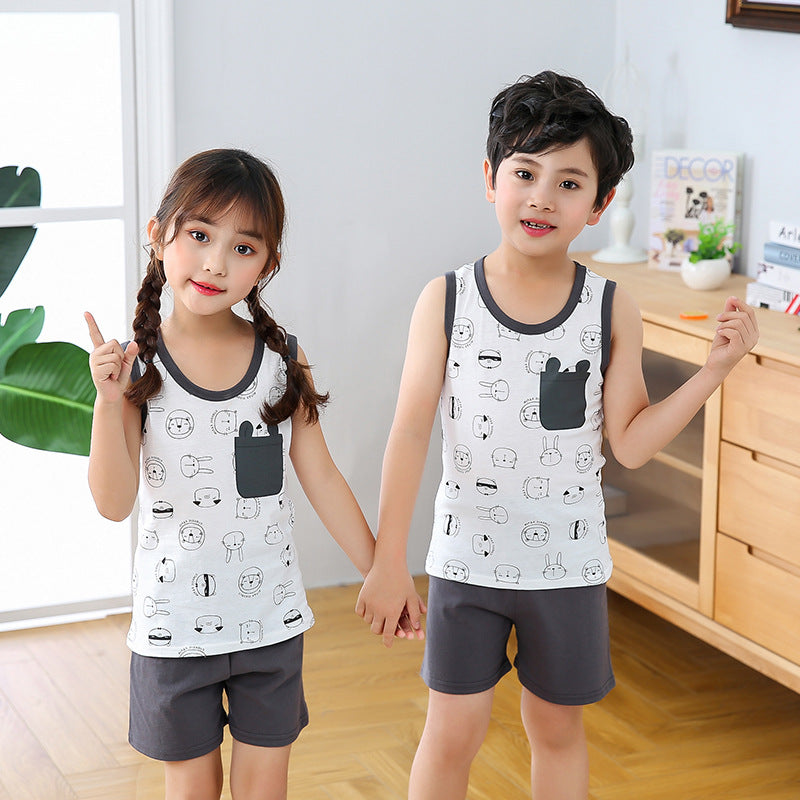 [371314] - Baju Setelan Anak / Setelan Kutung Anak - Motif Wild Animal Relief