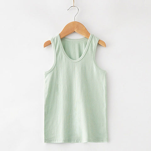 [371316-GREEN] - Atasan Kaos Kutung Anak - Motif Plain Color