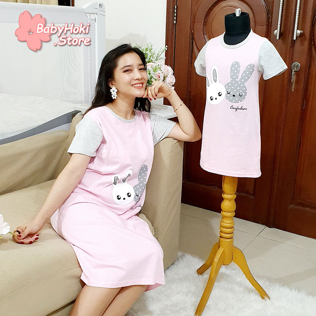 [371319] - Dress / Daster Couple Ibu Anak - Motif Rabbit Twins