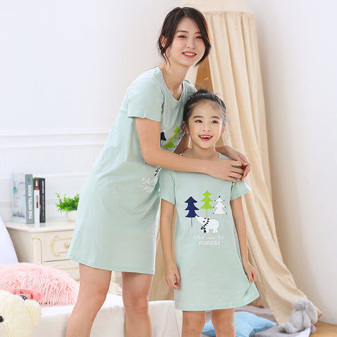 [371325] - Dress / Daster Couple Ibu Anak - Motif Wood Forest