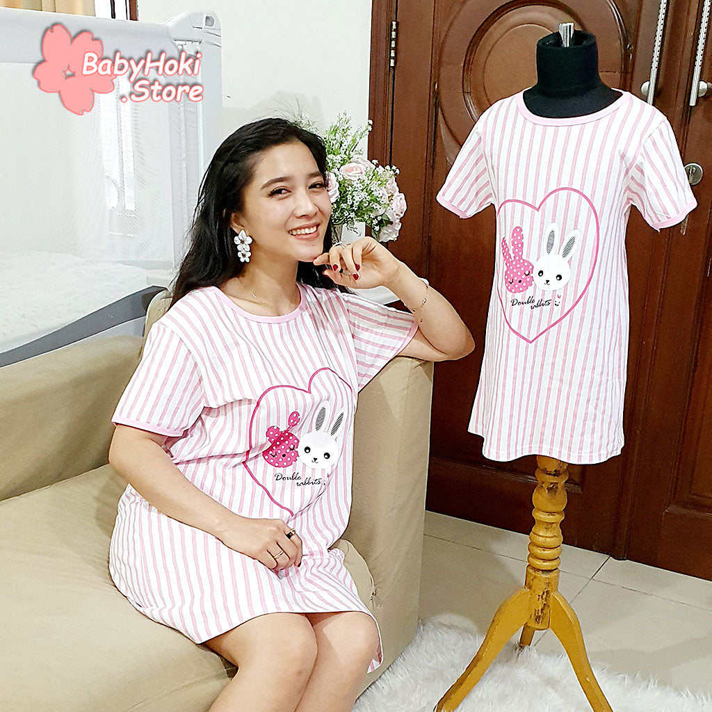 [371331] - Dress / Daster Couple Ibu Anak - Motif Rabbit Twins