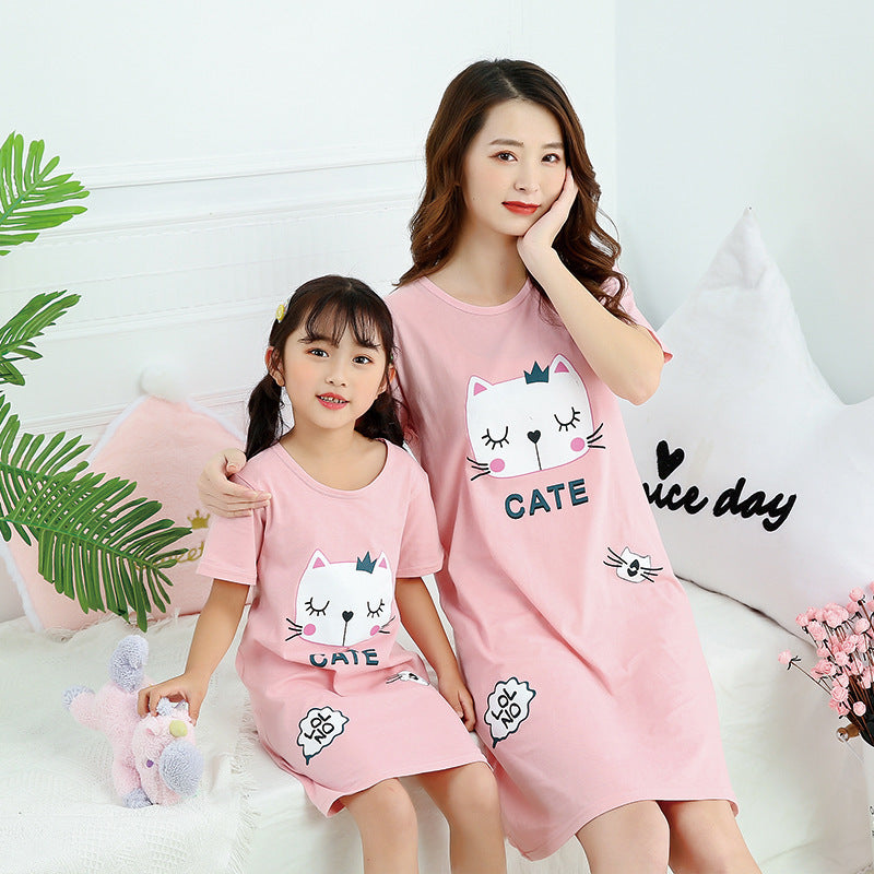 [371336] - Dress / Daster Couple Ibu Anak - Motif Queen of Cats