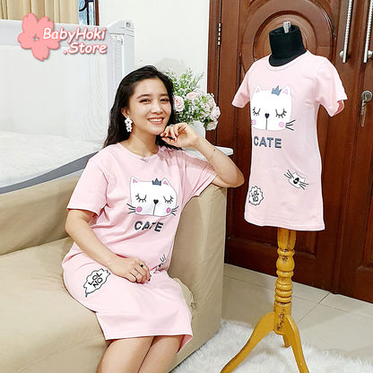 [371336] - Dress / Daster Couple Ibu Anak - Motif Queen of Cats