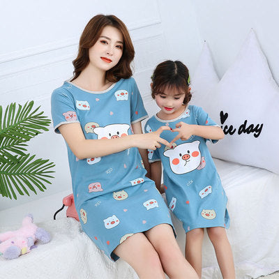 [371345] - Dress / Daster Couple Ibu Anak - Motif Chubby Pigs