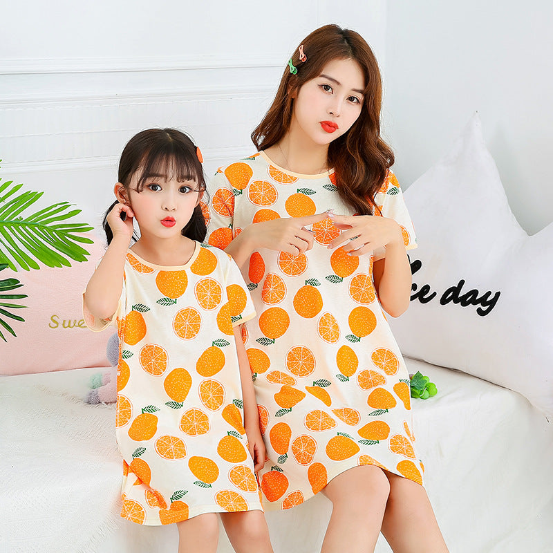 [371348] - Dress / Daster Couple Ibu Anak - Motif Orange Juice