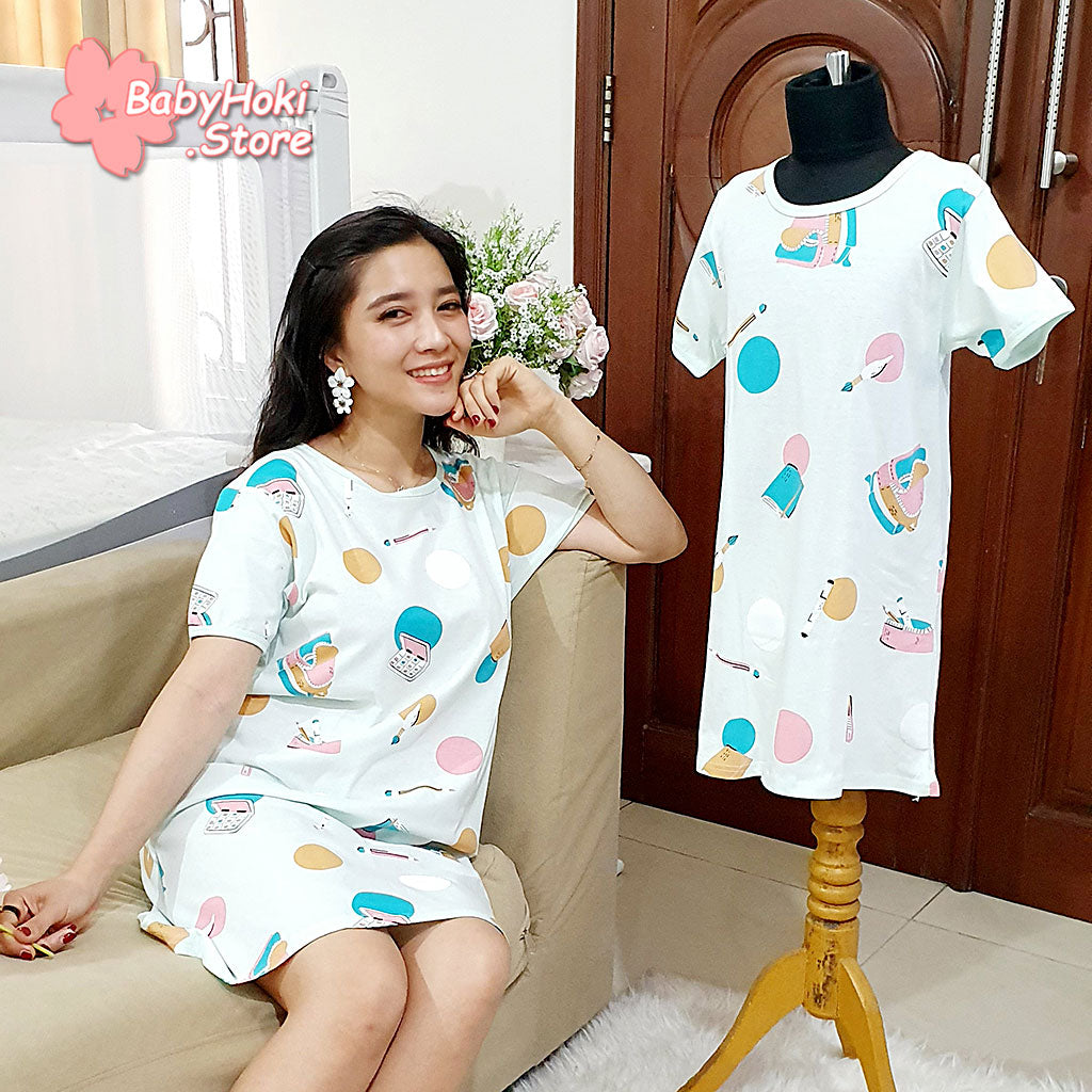 [371350] - Dress / Daster Couple Ibu Anak - Motif Travel Bag