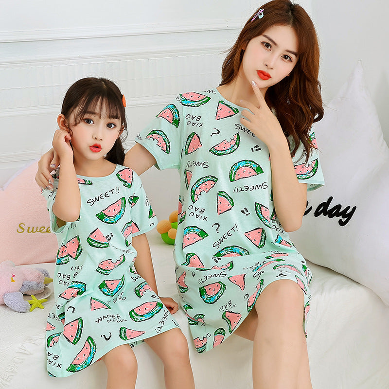 [371353] - Dress / Daster Couple Ibu Anak Import - Motif Sweet Watermelon