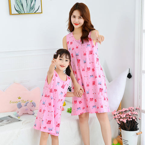 [371363] - Dress / Daster Kutung Couple Ibu Anak - Motif Shy Rabbit