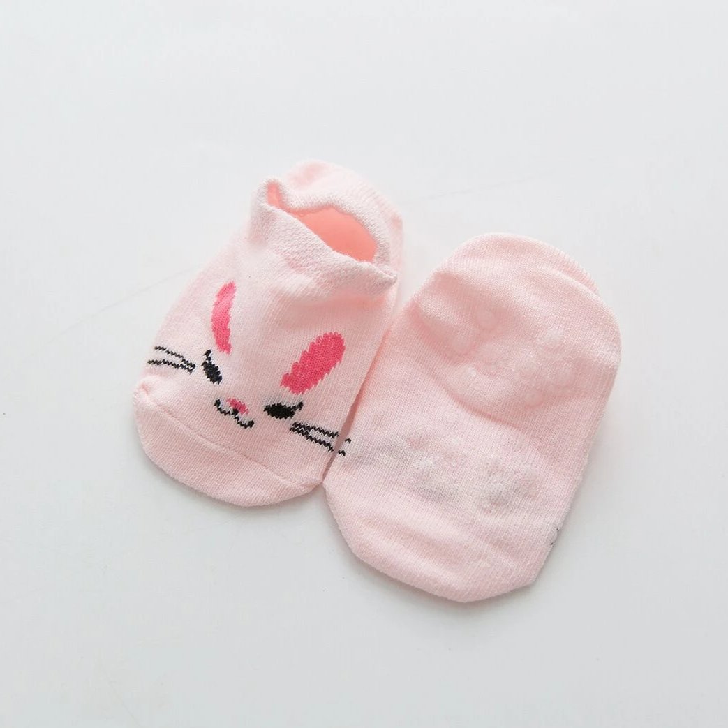 [374112] - Kaos Kaki Anak Import / Kaos Kaki Bayi Lucu - Motif Rabbit Pink