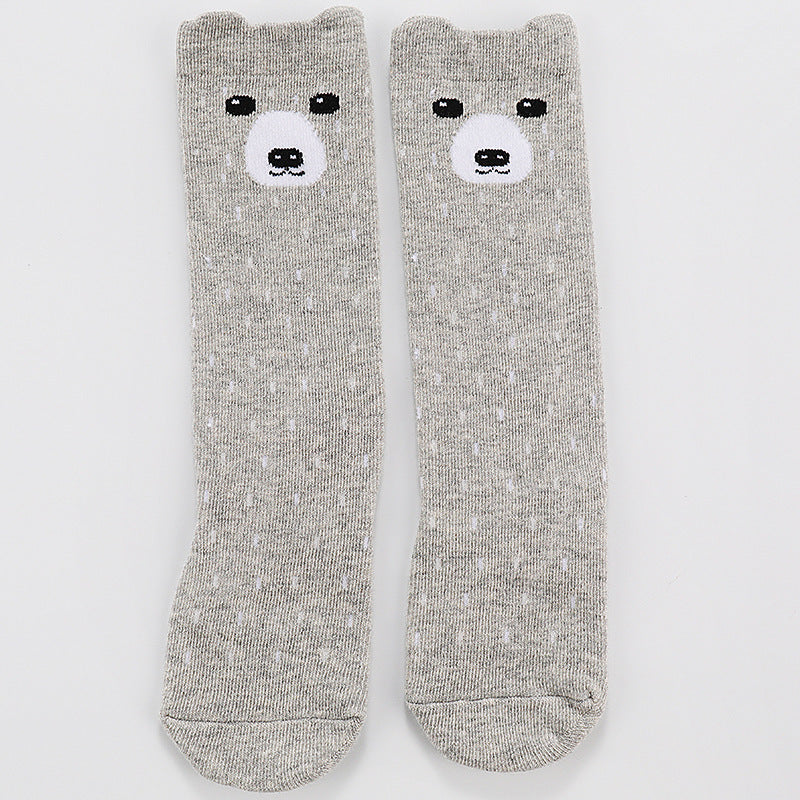 [374123] -  Kaos Kaki Anak Unisex / Kaos Kaki Anak Import - Motif Bear Gray
