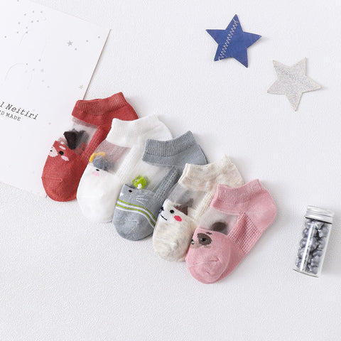 [374146] - Kaos Kaki Anak Import / Kaos Kaki Bayi Lucu 5 in 1 Pcs - Motif 5 Animal Faces