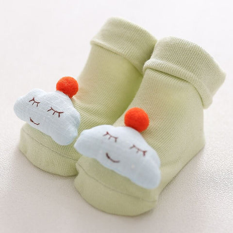 [374155] - Kaos Kaki Anak Import / Kaos Kaki Bayi Lucu - Motif Sunny Clouds