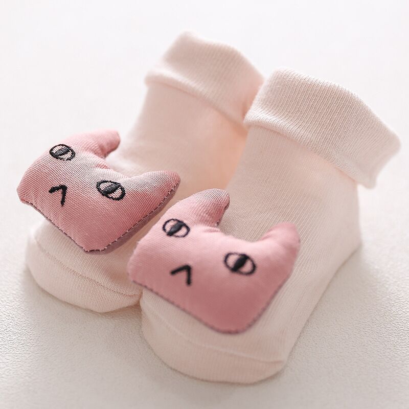 [374156] - Kaos Kaki Anak Import / Kaos Kaki Bayi Lucu - Motif Sad Cat