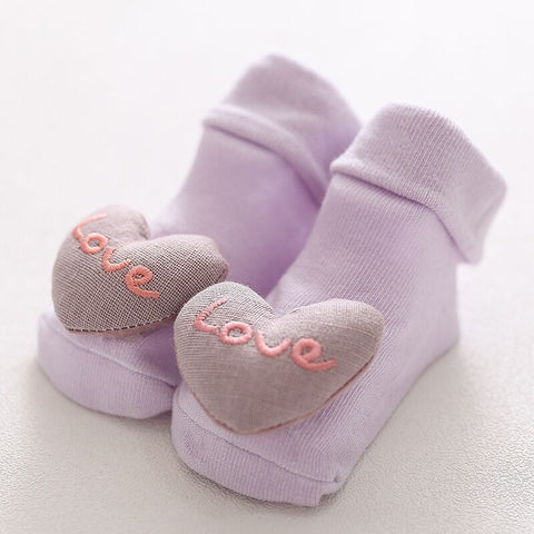 [374165] - Kaos Kaki Anak Import / Kaos Kaki Bayi Lucu - Motif Symbol of Love