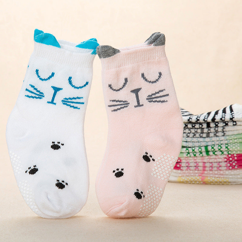 [374168] - Kaos Kaki Anak Import / Kaos Kaki Bayi Lucu - Motif Cat Face