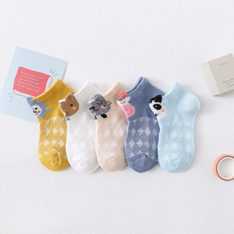 [374177] - Kaos Kaki Anak Import / Kaos Kaki Bayi Lucu 5 In 1 - Motif 5 Animal Face