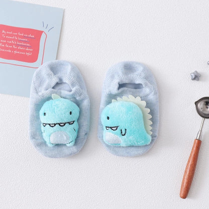[374188-BLUE GRAY] - Kaos Kaki Anak Import / Kaos Kaki Bayi Lucu - Motif Little Monster