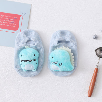 [374188-BLUE GRAY] - Kaos Kaki Anak Import / Kaos Kaki Bayi Lucu - Motif Little Monster
