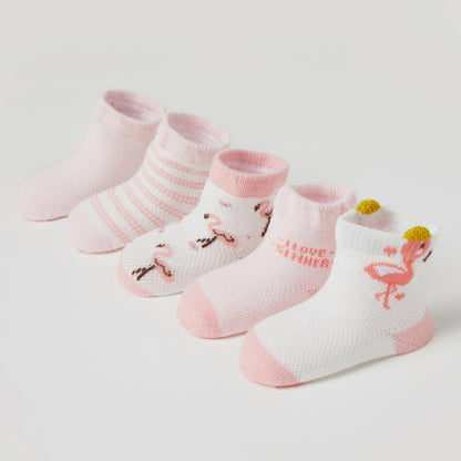 [375112] - Kaos Kaki Bayi Lucu 5 In 1 / Kaos Kaki Anak Import - Motif Stork