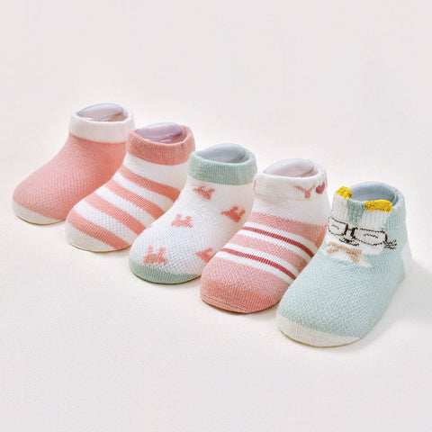[375113-MR.RABBIT] - Kaos Kaki Bayi Lucu 5 In 1 / Kaos Kaki Anak Import - Motif Rabbit