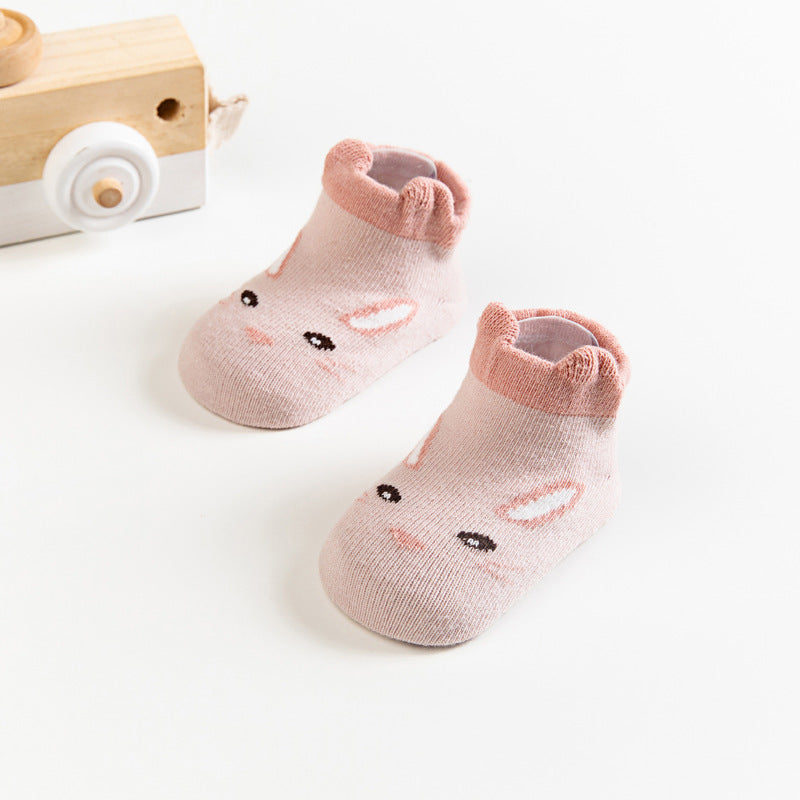 [375138-PEACH] - Kaos Kaki Bayi Lucu / Kaos Kaki Anak Import - Motif Female Rabbit