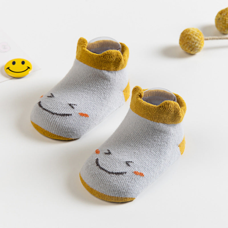[375142-LIGHT BLUE] - Kaos Kaki Bayi Lucu / Kaos Kaki Anak Import - Motif Animal Face