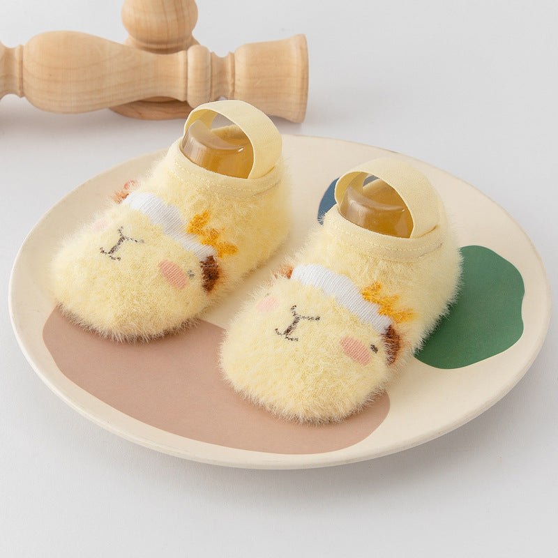 [375143-CREAM] - Kaos Kaki Bayi Lucu / Kaos Kaki Anak Import - Motif Guinea Pig