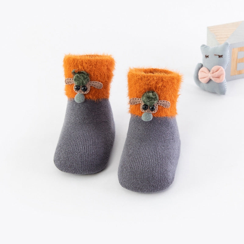 [375148-GRAY] - Kaos Kaki Bayi Lucu / Kaos Kaki Anak Import - Motif 3D Sheep