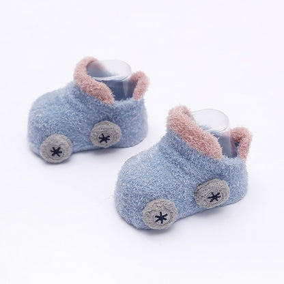 [375154-BLUE] - Kaos Kaki Bayi Lucu / Kaos Kaki Anak Import - Motif Car Racing