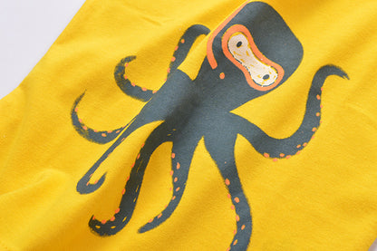 [357338] - Kaos Anak / Baju Atasan Summer Anak Trendi - Motif Full Octopus